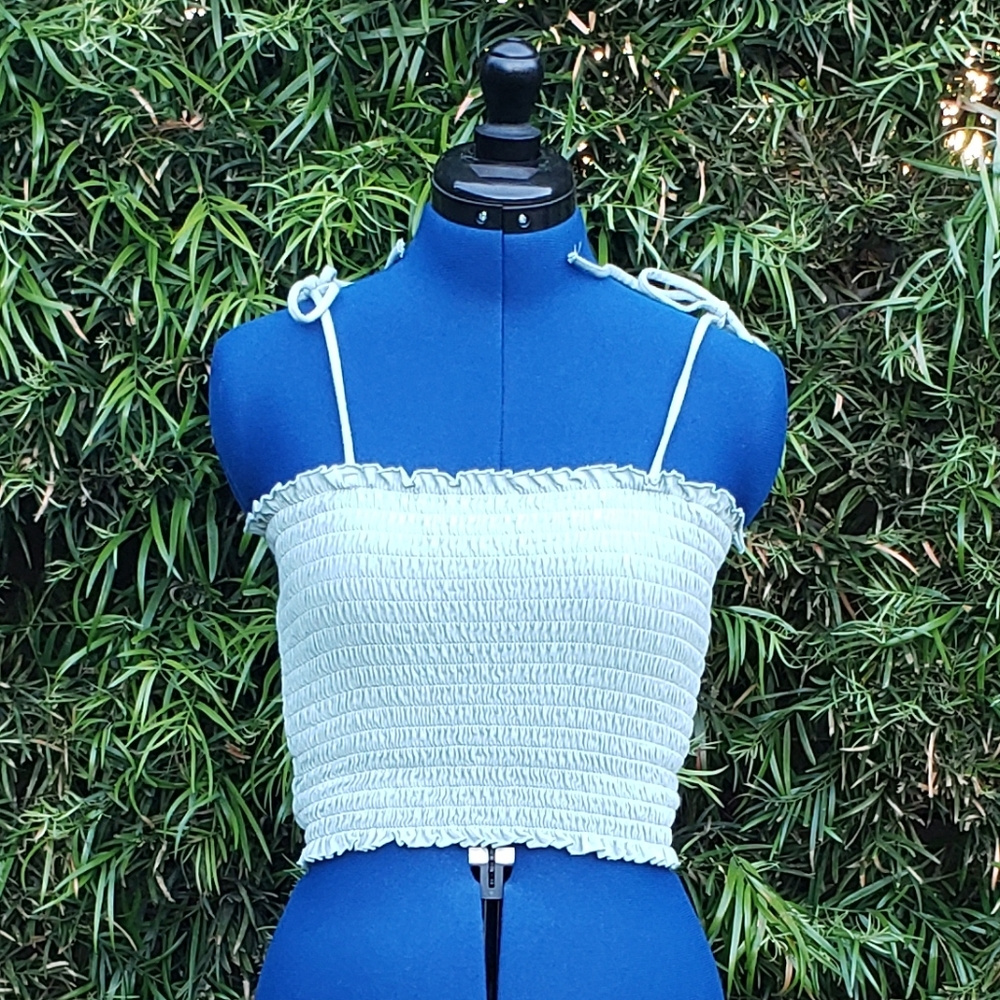 Turquoise Stretchy Crop Top